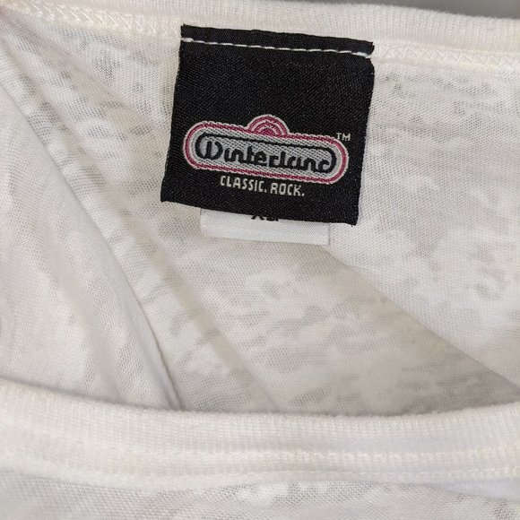 Woodstock White Semi Sheer Crew Neck Shirt in XL - Picture 3 of 4